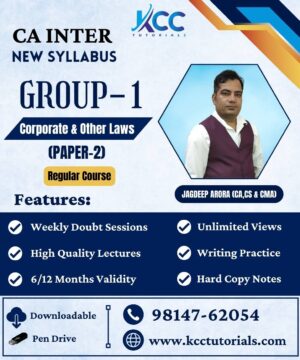 Best & Most Affordable Video lectures and live online classes by Jagdeep Arora Sir for Corporate & Other Laws group 1. Jagdeep Sir teaches the Corporate & Other Laws subjects with great clarity