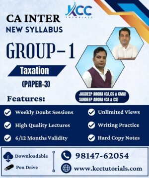 Best & Most Affordable Video lectures and live online classes by Jagdeep Arora Sir & Sandeep Arora Sir for Taxation group 1. Jagdeep Sir & Sandeep Sir teaches the Taxation subjects with great clarity