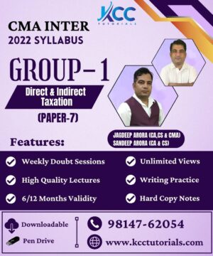 CMA Inter Direct and Indirect Taxation Online Video lectures pen drive Classes