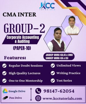 Best CMA Inter Corporate Accounting & Auditing Online Video Lectures