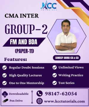 CMA Inter Financial Management & BDA (Group 2 - Paper 11)(New Syllabus)