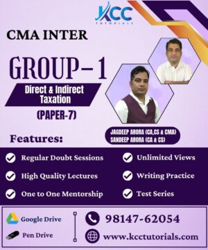 Best CMA Inter Direct & Indirect Taxation Live Online Video Lectures Classes