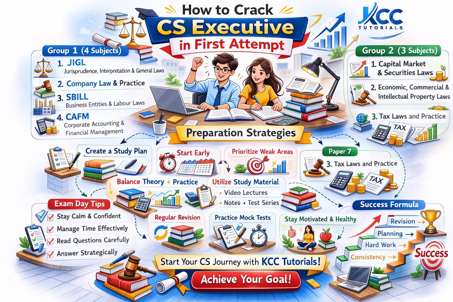 How to crack CS Executive in First Attempt - KCC Tutorials